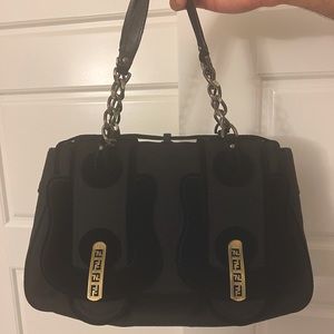 Fendi Shoulder Bag * Black * Dual Shoulder Straps *